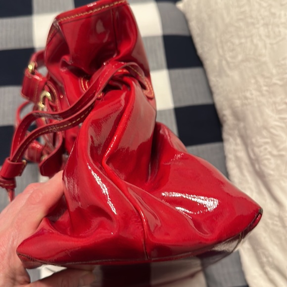 Dooney and Bourke Red Patent Leather Purse - Picture 12 of 16